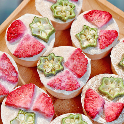 士多啤梨秋葵鬆餅