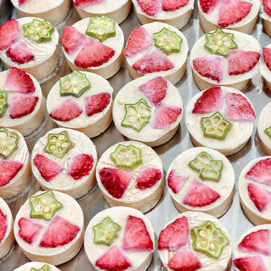 士多啤梨秋葵鬆餅